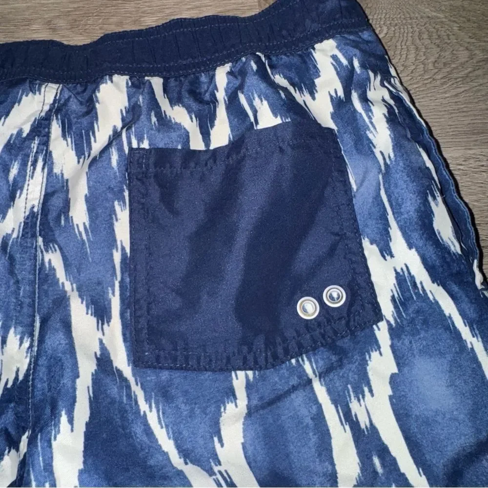 Kid's Crazy 8 Navy and White Swimsuit Board Shorts